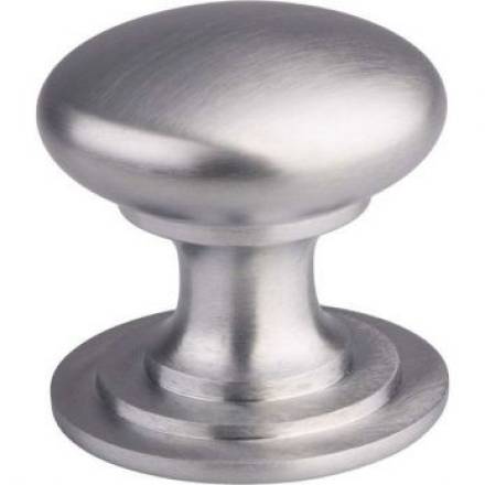 Carlisle Brass Victorian Cupboard Knob Satin Chrome Plated 38mm