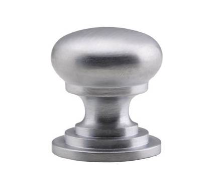 Carlisle Brass Victorian Cupboard Knob Satin Chrome Plated 38mm