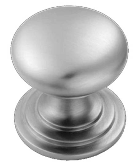 Carlisle Brass Victorian Cupboard Knob Satin Chrome Plated 38mm