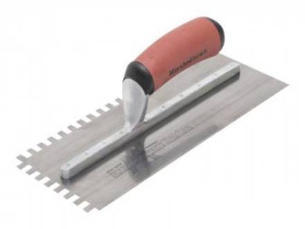Marshalltown 10mm Stainless Steel Square Notched Trowel DuraSoft Handle