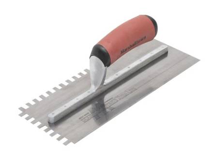 Marshalltown 10mm Stainless Steel Square Notched Trowel DuraSoft Handle