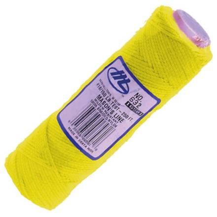 Marshalltown M632 Braided Nylon Mason's Line 250ft Fluorescent Yellow