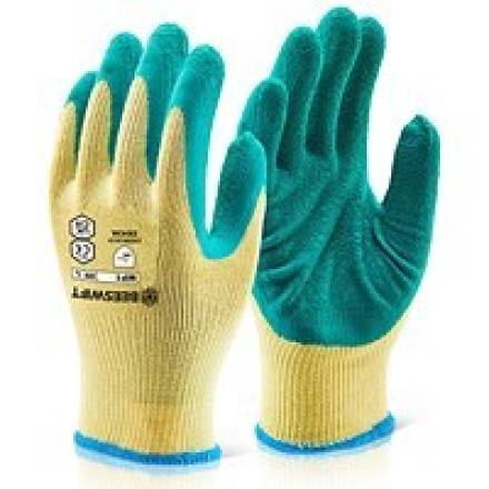 Beeswift MP1 Multi-Purpose Latex Palm Coated Gloves Green XL