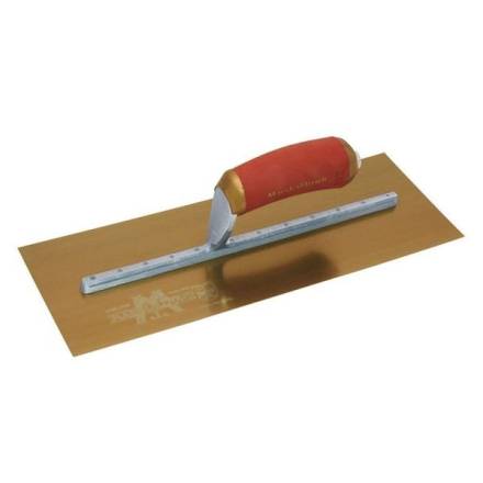 Marshalltown PermaShape Pre-Worn Gold Stainless Steel Finishing Trowel 13 x 5in