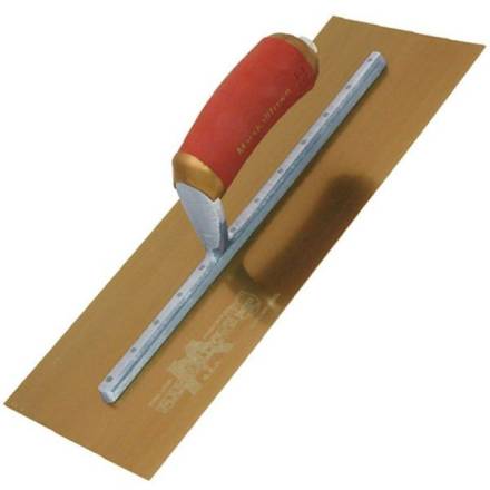 Marshalltown PermaShape Gold Stainless Steel Finishing Trowel 14" x 5" DuraSoft Handle