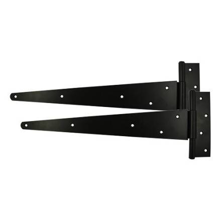 TIMCO Medium Tee Hinge Pair Epoxy Black 305mm (12")
