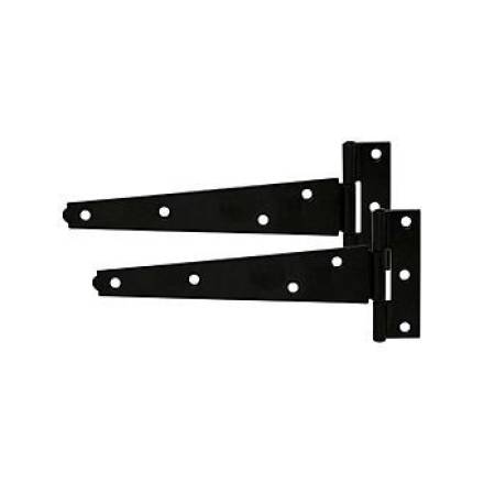 TIMCO Medium Duty Tee Hinge 450mm Black Epoxy Pair