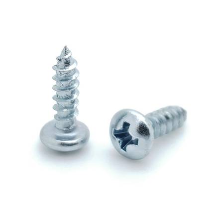 Bright Zinc Plated Round Head Wood Screw 6 x 1-1/2"