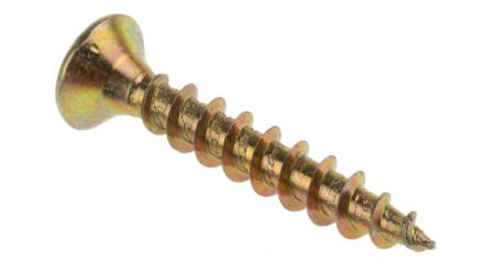3.5 x 50mm Countersunk Zinc Yellow Passivated Wood Screw