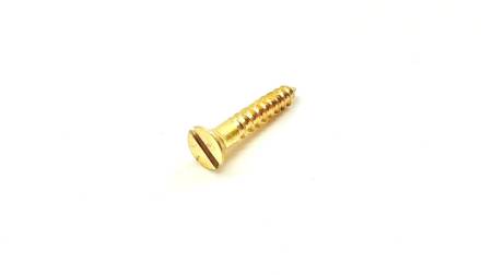 Owlett-Jaton No.4 x 5/8" Brass Countersunk Slotted Woodscrew Box of 200