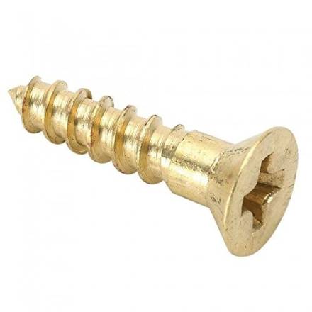 Countersunk Brass Wood Screw 4 x 1"