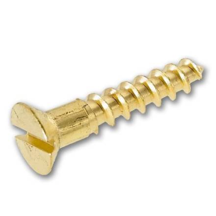 Countersunk Brass Wood Screw 4 x 1"