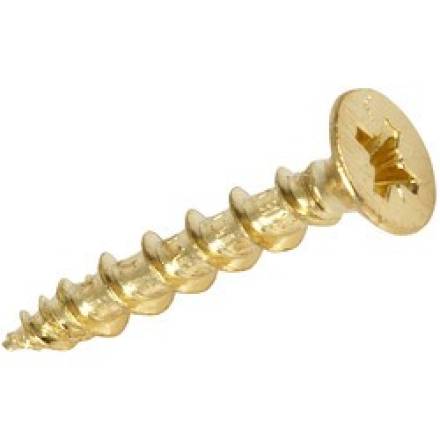 Countersunk Brass Wood Screw 4 x 1"