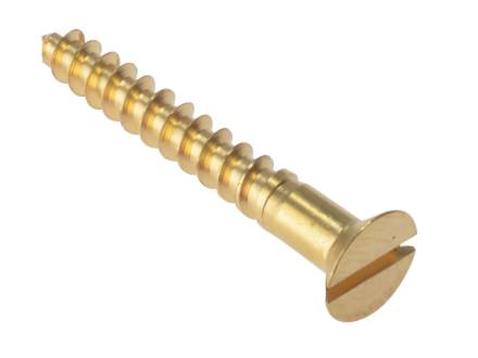 No. 10 x 1-3/4" Countersunk Brass Woodscrews