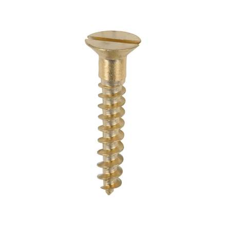 No. 10 x 1-3/4" Countersunk Brass Woodscrews