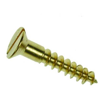 Owlett-Jaton No.8 x 2" Countersunk Slotted Brass Woodscrew Box of 200
