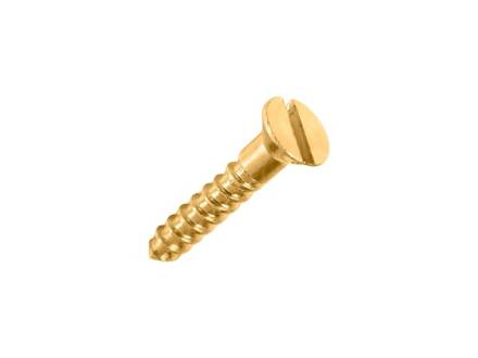 Owlett-Jaton No.8 x 2" Countersunk Slotted Brass Woodscrew Box of 200
