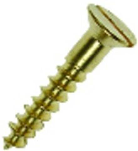 Owlett-Jaton No.8 x 2" Countersunk Slotted Brass Woodscrew Box of 200
