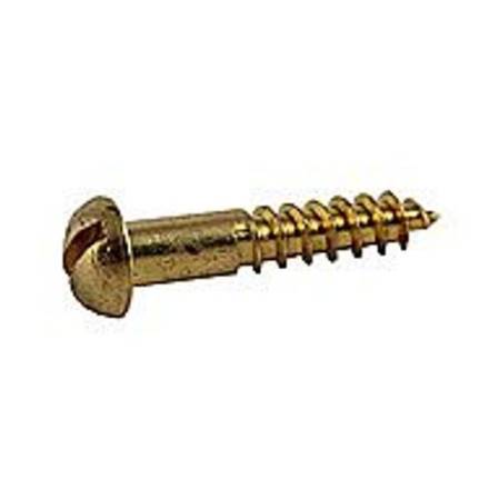 Brass Round Head Wood Screws 10 x 1-1/2"