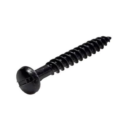 Round Head Japanese Thread Wood Screw Black Japanned 10 x 1-1/2"