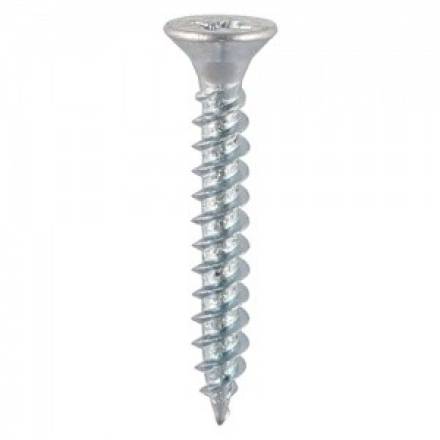 Countersunk BZP Woodscrew 4g x 1/2" (3.0 x 12mm) Fully Threaded