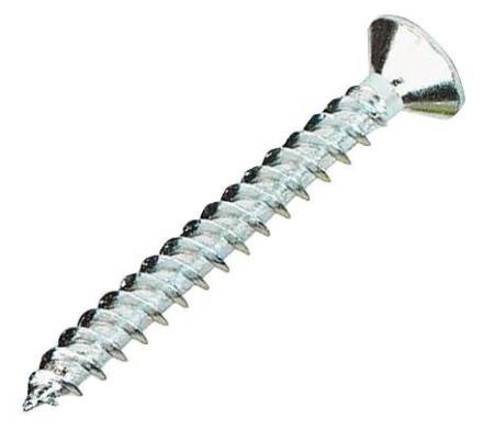 Countersunk BZP Woodscrew Fully Threaded 8g x 5/8" (4.0 x 16mm)