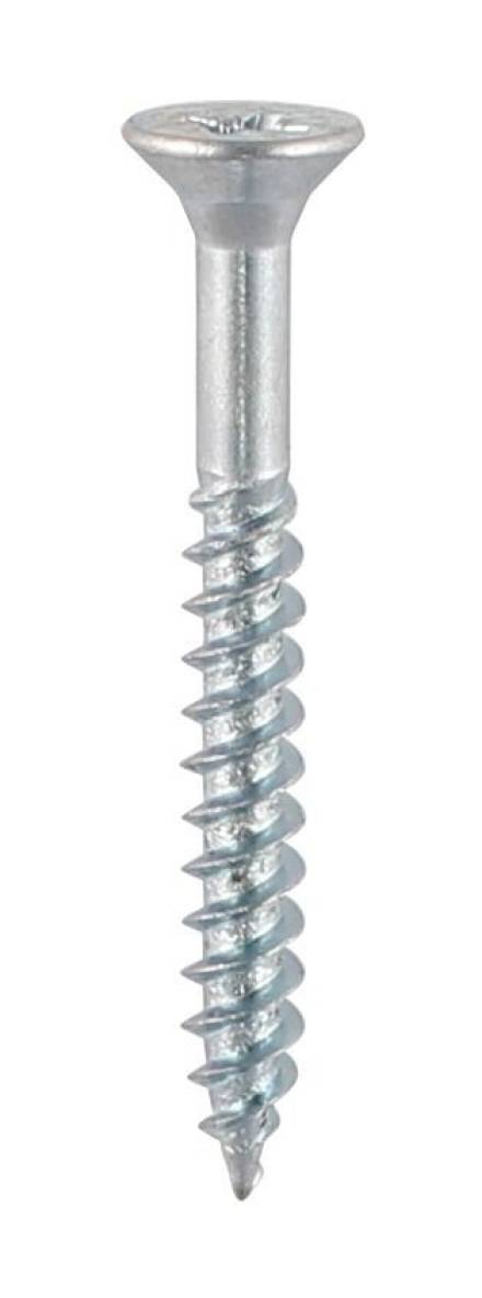 Countersunk BZP Woodscrew Fully Threaded 8g x 5/8" (4.0 x 16mm)
