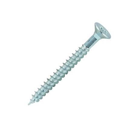 Owlett-Jaton Supascrew No.7 x 1-1/4" CSK Pozi Twin Thread BZP Woodscrew (Box of 200)