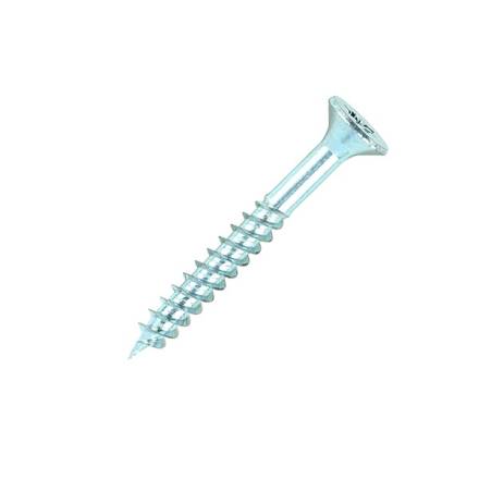 Owlett-Jaton Supascrew No.7 x 1-1/4" CSK Pozi Twin Thread BZP Woodscrew (Box of 200)