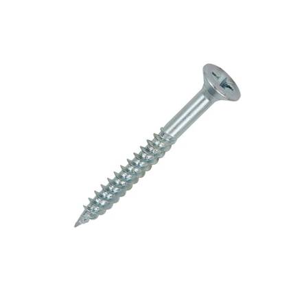 Owlett-Jaton BZP Countersunk Pozi Twin-Thread Woodscrew 8g x 1-1/2" (4.0 x 40mm) Box of 200