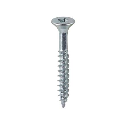 Owlett-Jaton Supascrew No.10 x 2" Countersunk Pozi Twin Thread BZP Woodscrew (Box of 200)