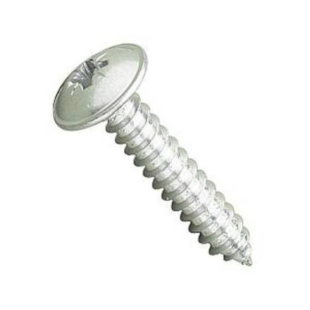 Pan Head Bright Zinc Plated Self-Tapping Screw 8 x 1"