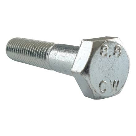 M12 x 150mm High Tensile Hex Bolt Grade 8.8 Bright Zinc Plated DIN 931