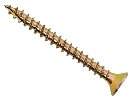 3.5 x 45mm Countersunk Zinc Yellow Passivated Woodscrew
