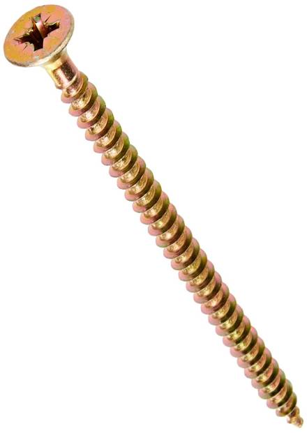 Countersunk Zinc Yellow Passivated Wood Screw 4.5 x 80mm