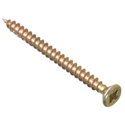 Countersunk Zinc Yellow Passivated Wood Screw 4.5 x 80mm