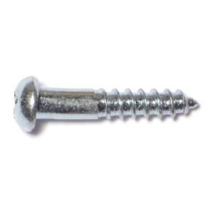 Bright Zinc Plated Round Head Wood Screw 6 x 3/4"