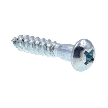 Bright Zinc Plated Round Head Wood Screw 8 x 1"