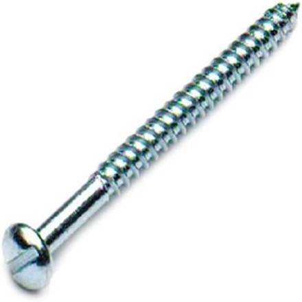 Round Head Bright Zinc Plated Wood Screw 10 x 1-1/4"