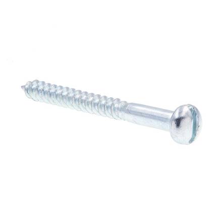 Round Head Bright Zinc Plated Wood Screw 10 x 1-1/4"
