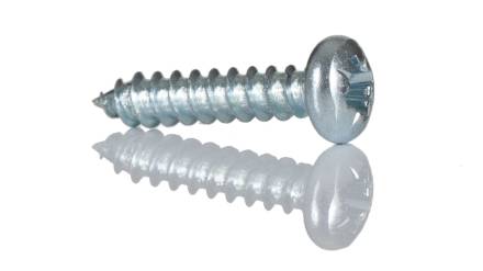 Bright Zinc Plated Pan Head Self-Tapping Screw No.10 x 1-1/2"