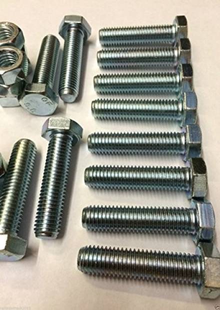M12 x 40mm High Tensile Set Screw and Nut Pack of 20