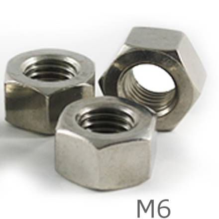 M6 Full Nuts Bright Zinc Plated (Pack of 600)