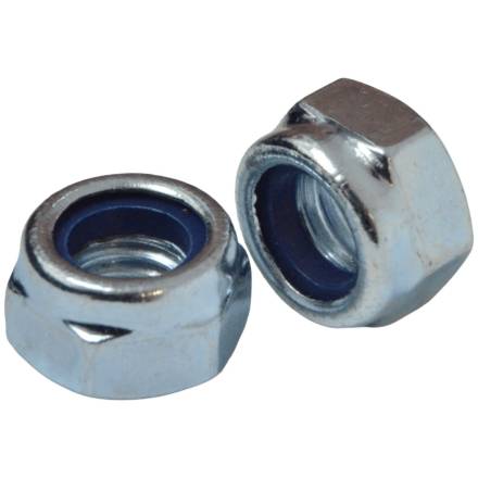 M6 Nylon Insert Nut (Nyloc) DIN 982 BZP - Pack of 300