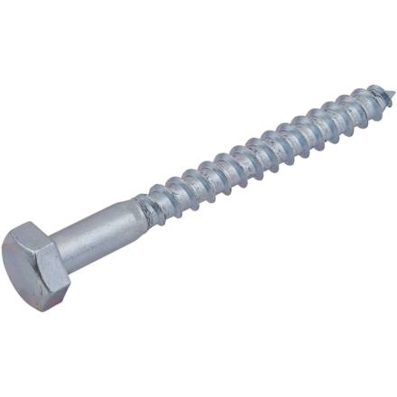 Zinc Plated Coach Screw M8 x 100mm (Pack of 25)