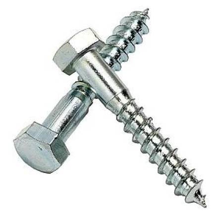Bright Zinc Plated Coach Screw M10 x 100mm (Pack of 24)