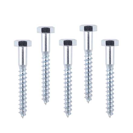 Owlett-Jaton M12 x 100mm Bright Zinc Plated Hex Coach Screw DIN 571 (Pack of 16)