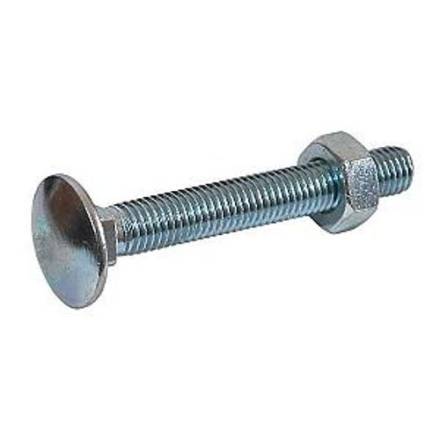 M8 x 110mm Bright Zinc Plated Cup Square Hexagon Bolt