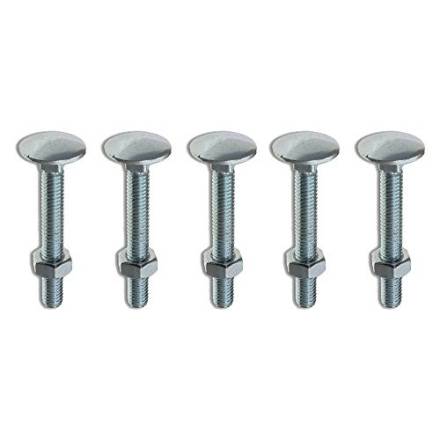 Owlett-Jaton M10 x 120mm Bright Zinc Plated Cup Square Hex Bolt and Nut Pack of 20