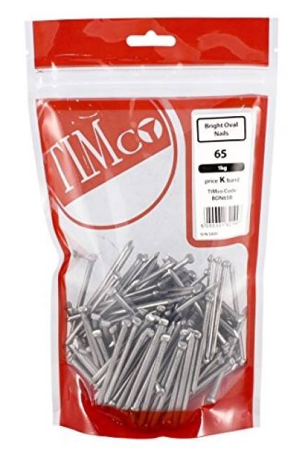 Bright Oval Brad Nails 65mm 1kg Pack